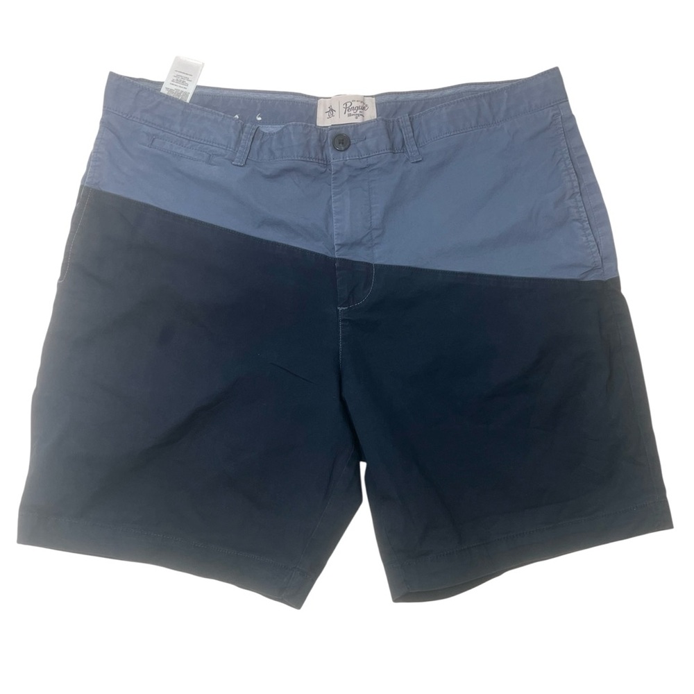 Pantalones cortos Penguin para hombre, talla 36 azul marino y azul claro Genial